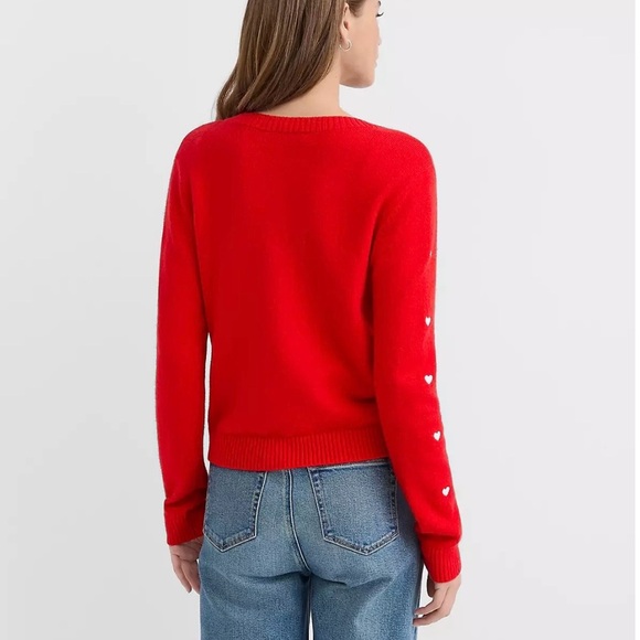 Loft Petite Heart Cardigan in Cayenne Pepper Size MP - Picture 2 of 3